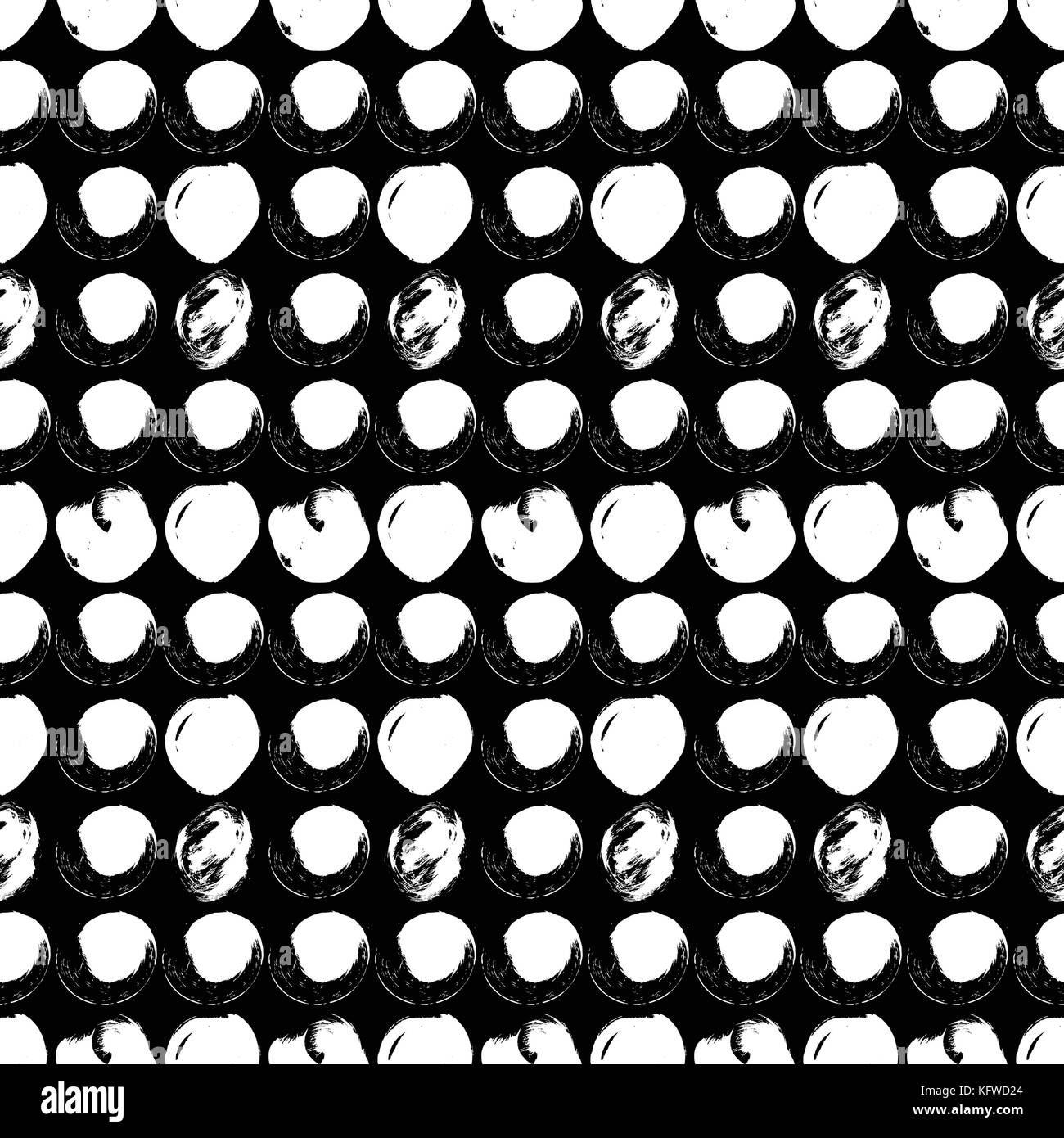 Seamless black and white pattern with circles Stock Vector Image & Art ...