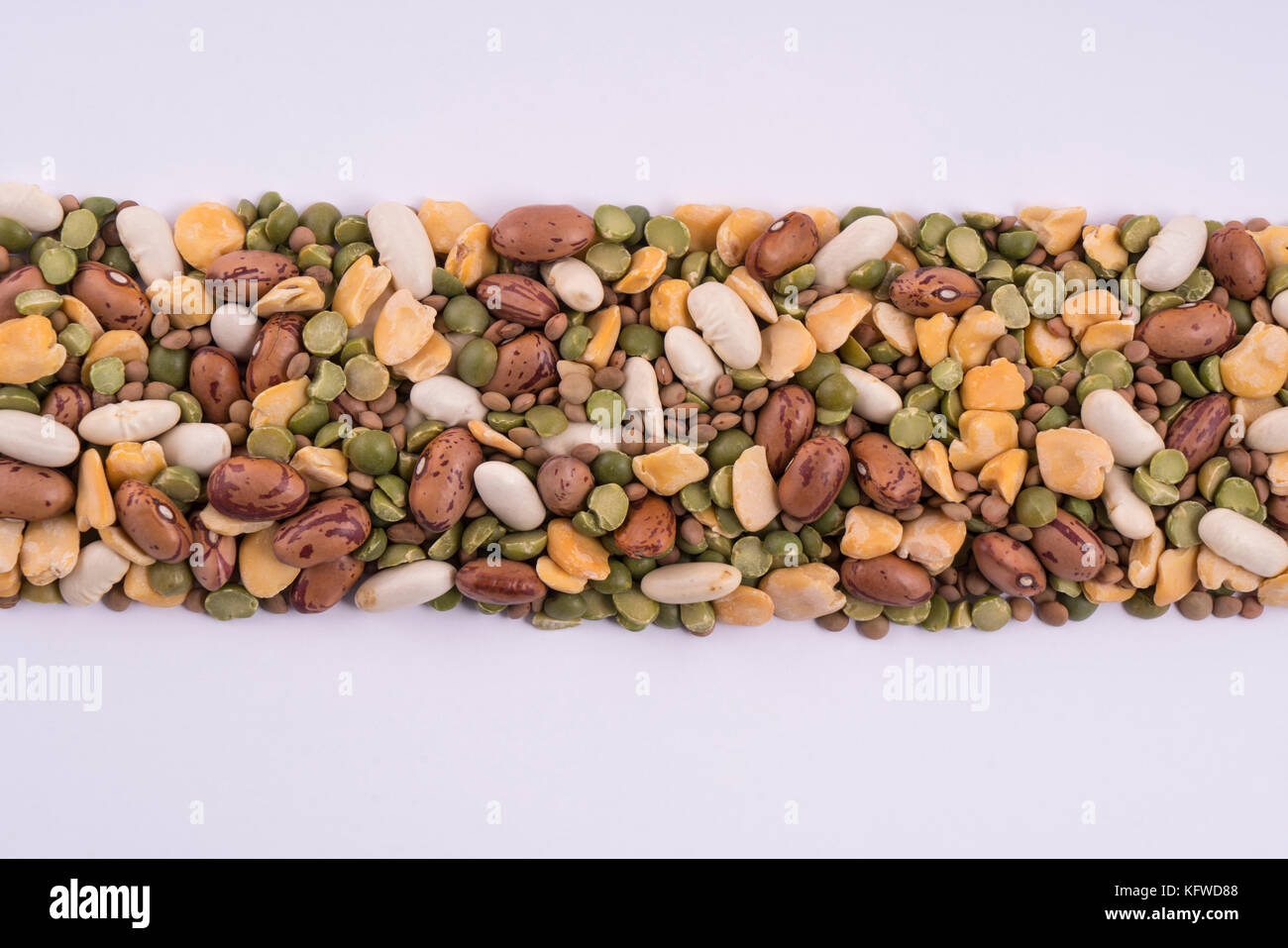 Mixture of dried legumes Stock Photo