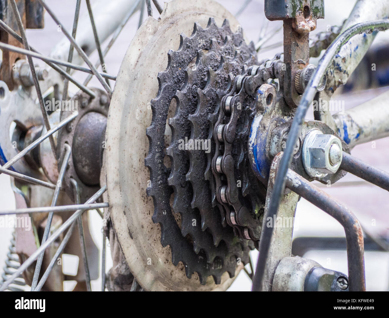 old bicycle gear Stock Photo Alamy