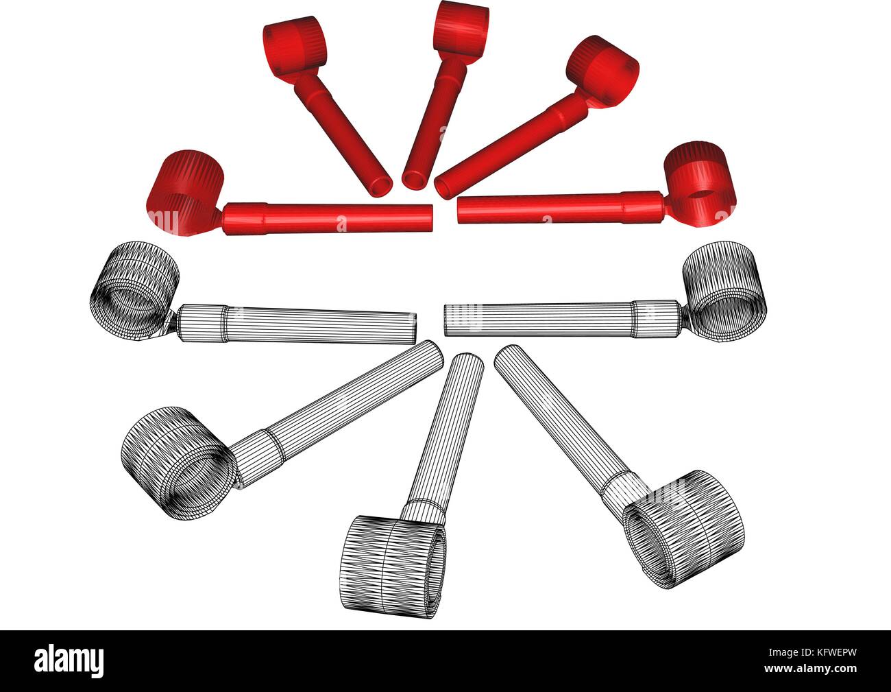 Party horns isolated on white background Stock Vector Image & Art - Alamy