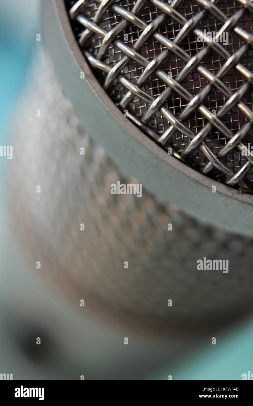 Condenser Microphone Grill, Close Up Stock Photo Alamy