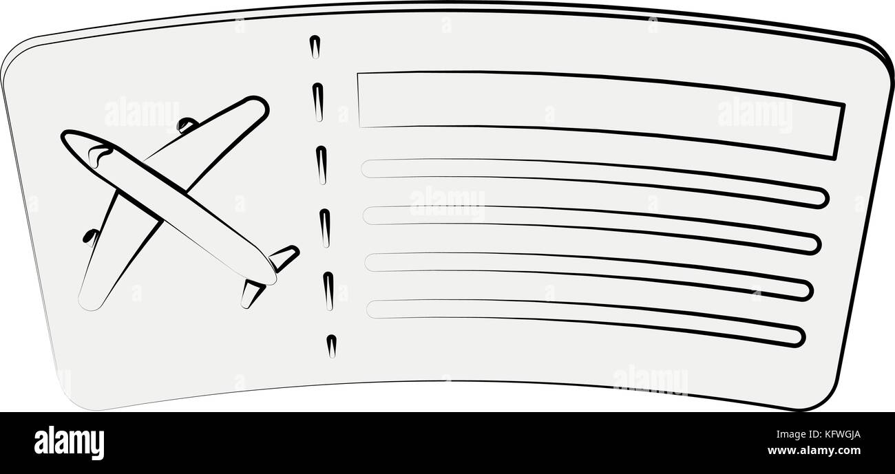 plane tickets boarding passes icon image Stock Vector Image & Art - Alamy