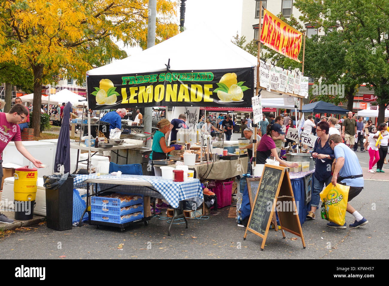 Lemonade stand, stall at the Garlic fest 2017, Easton, Pennsylvania, United states. Stock Photo
