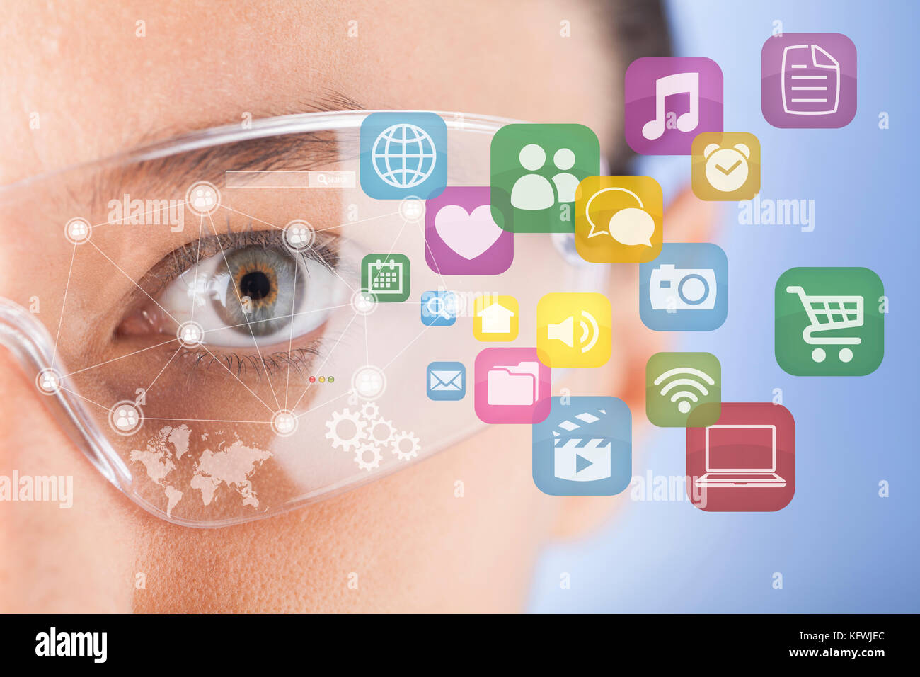 Futuristic Smart Glasses Stock Photo - Alamy