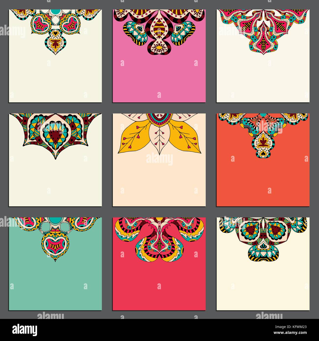 Set of Vintage decorative elements. Hand drawn background Stock Vector ...