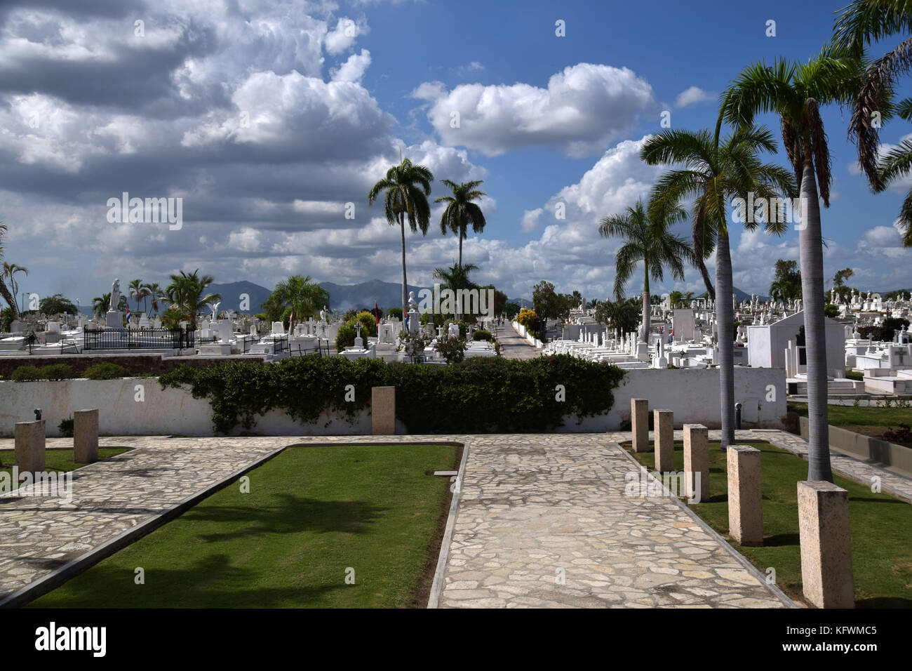 Ifigenia cemetery is the burial place for Jose Marti, Fidel Castro and many more. Iconic place in Santiago de Cuba. Stock Photo