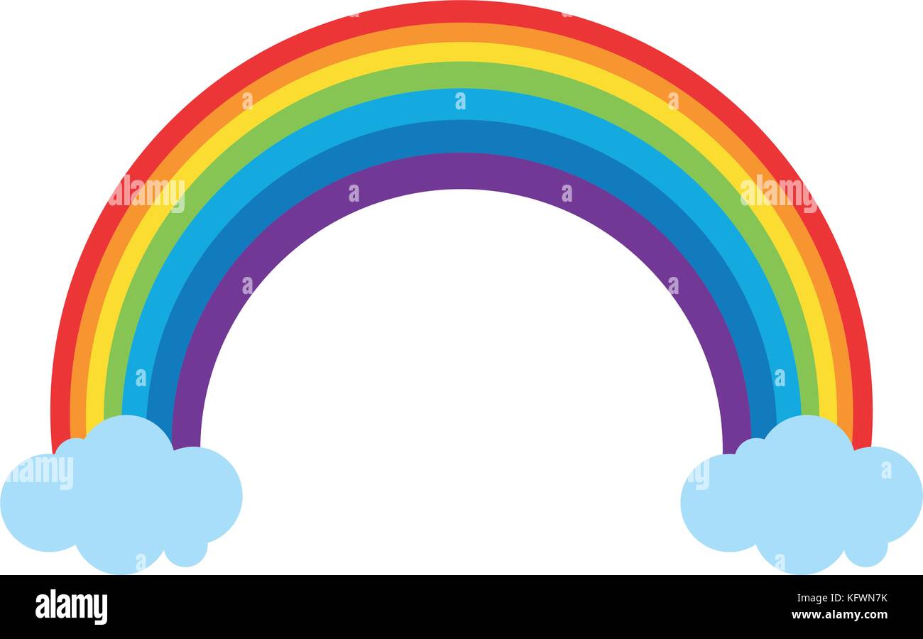 rainbow with clouds icon image Stock Vector Image & Art - Alamy