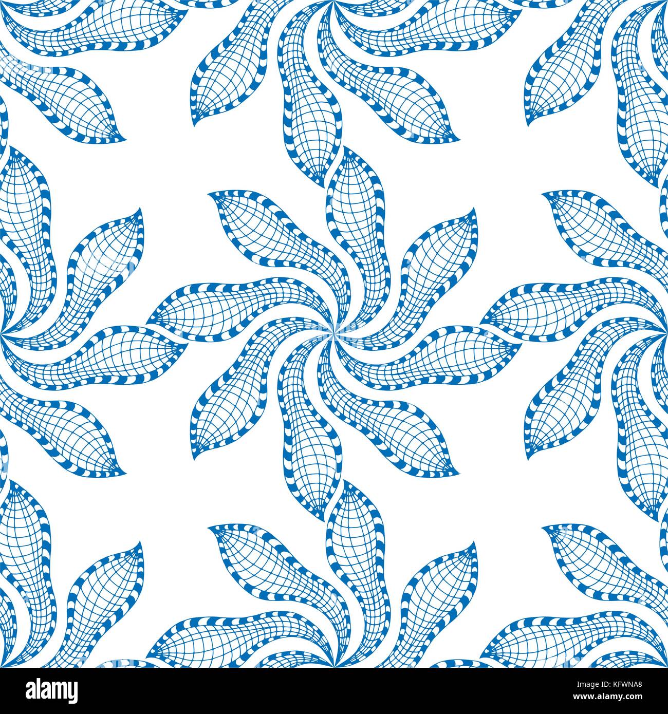 Vector seamless blue pattern. Isolated on white Stock Vector Image ...