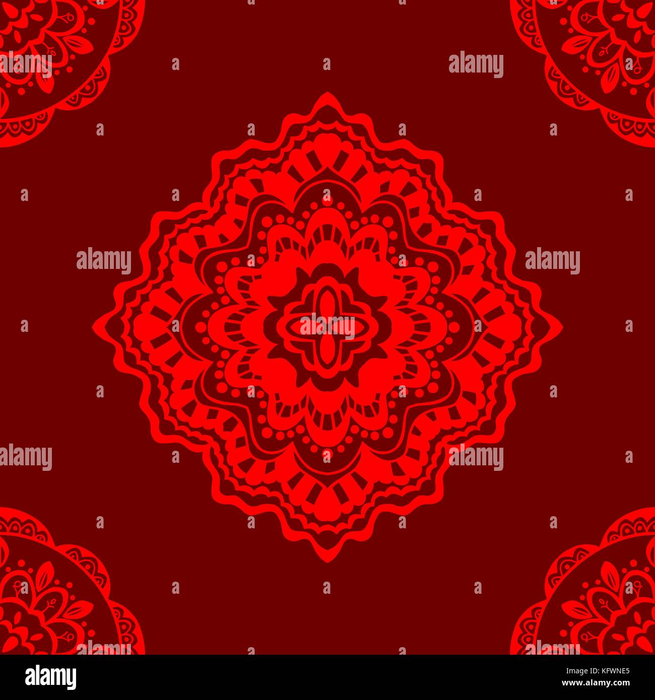 Vector seamless red pattern. Isolated on red Stock Vector Image & Art ...