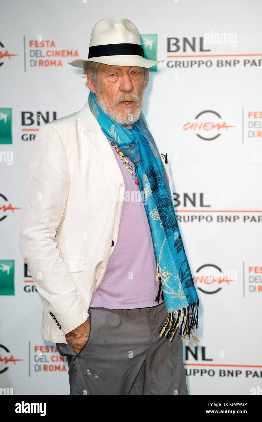 Rome, Italy. 01st Nov, 2017. Ian McKellen attends 'McKellen: Playing The Part' photocall during the 12th Rome Film Fest at Auditorium Parco Della Musica on November 1, 2017 in Rome, Italy. Credit: Geisler-Fotopress/Alamy Live News Stock Photo