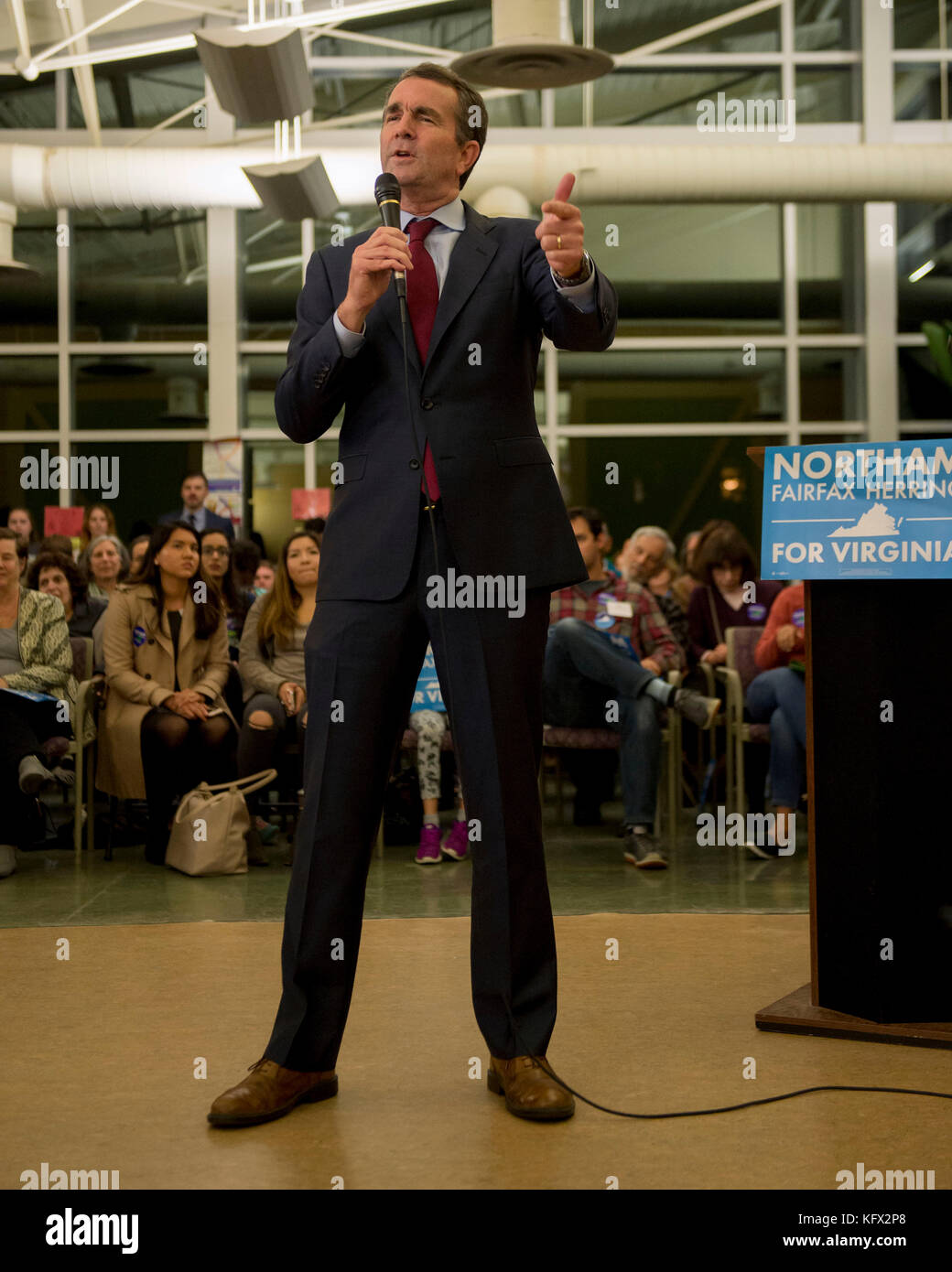 Arlington, Virginia, USA. 01st Nov, 2017. RALPH NORTHAM, Democratic
