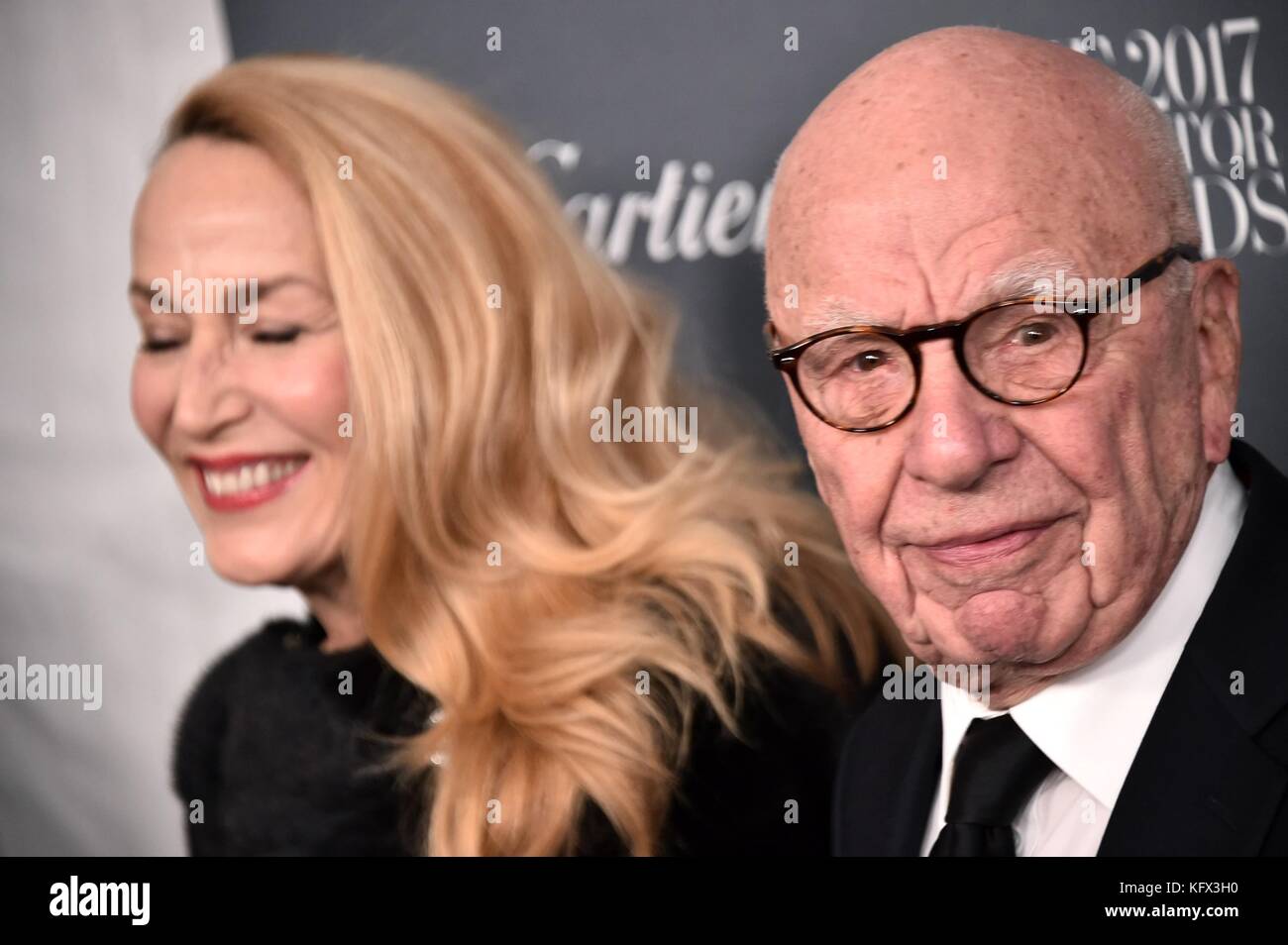 New York, NY, USA. 1st Nov, 2017. Jerry Hall, Rupert Murdoch at