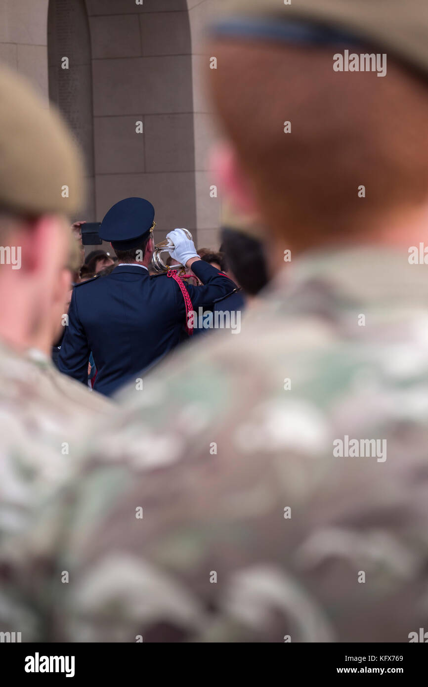 The Last Post Ceremony at Menin Gate World War 1 Memorial Ypres Flanders Belgium Stock Photo