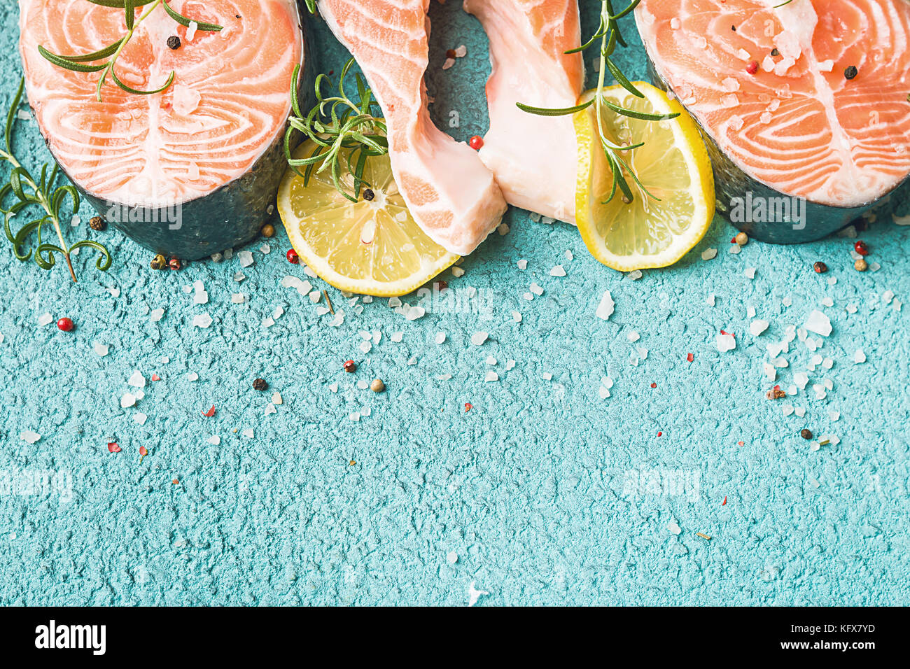 Raw salmon fish Stock Photo - Alamy