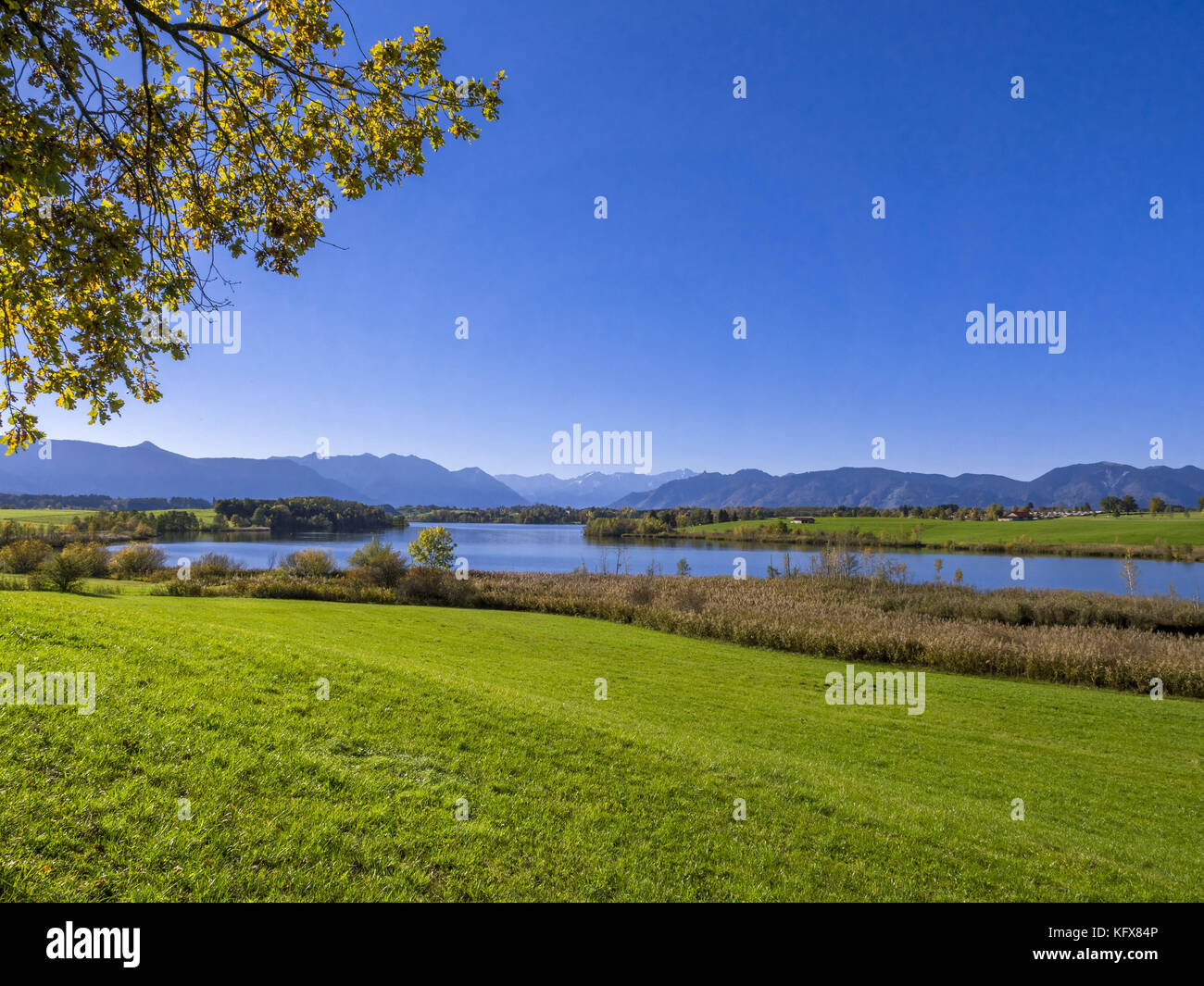 Prealpine Bavarian Landscape, Germany Stock Photo
