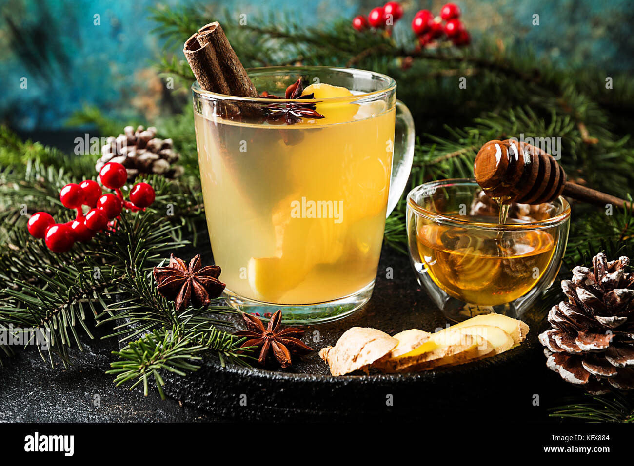 Winter Ginger drink Stock Photo Alamy