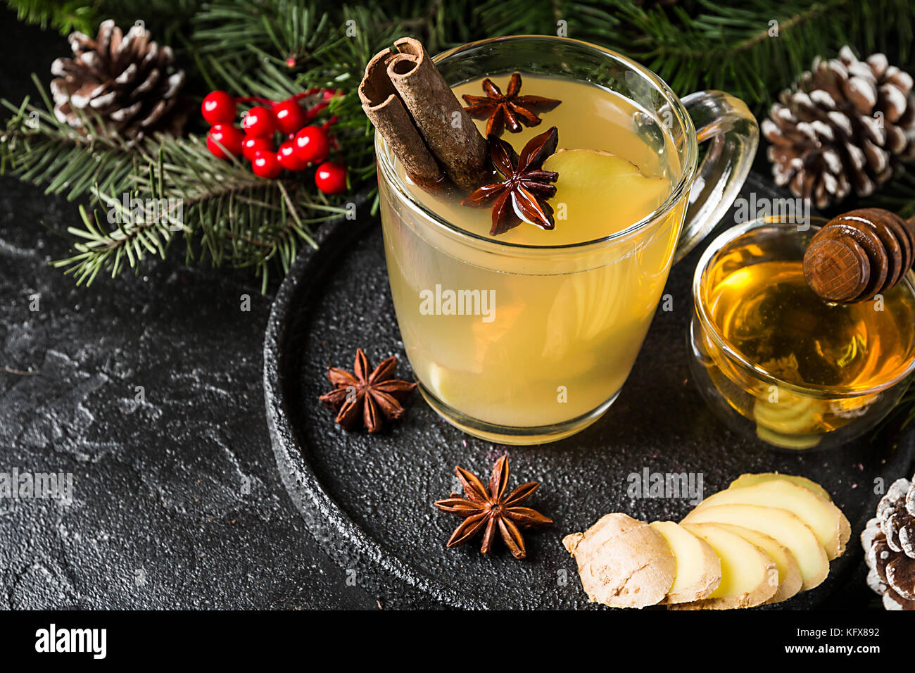 Winter Ginger drink Stock Photo - Alamy