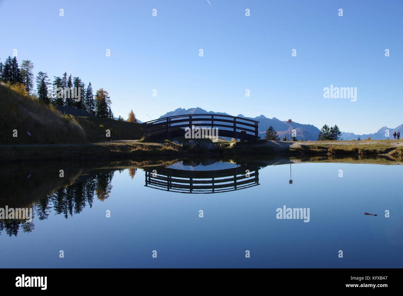 Mirror Lake in Austria Stock Photo