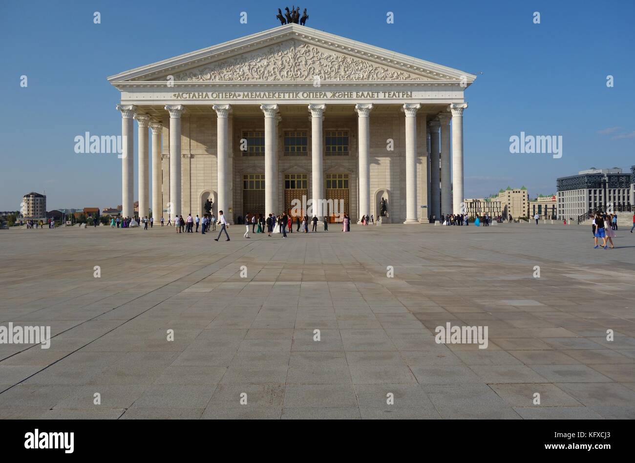 The neo-classical opera theater building in Astana, the capital of Kazakhstan. Stock Photo