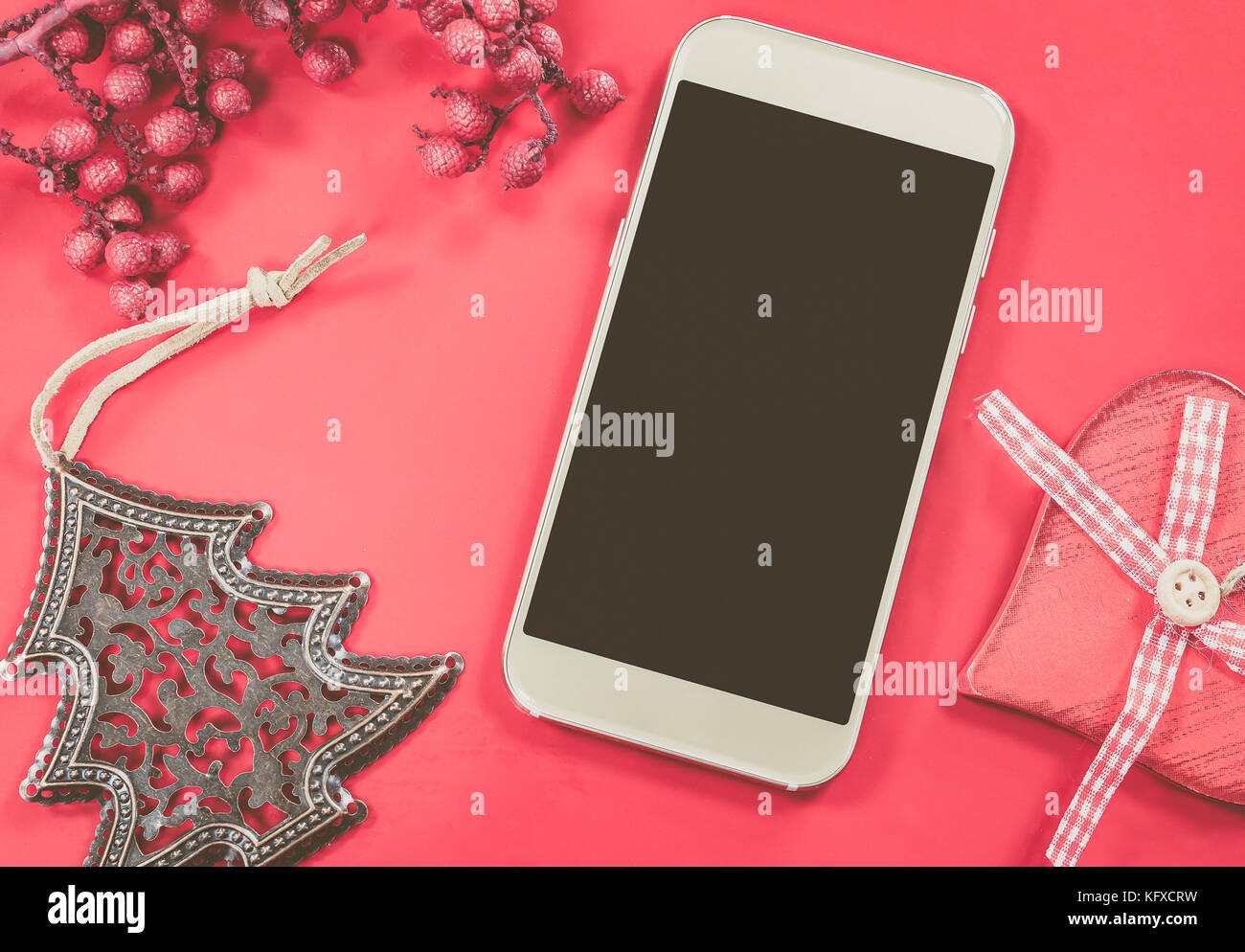 Christmas smartphone background Stock Photo - Alamy