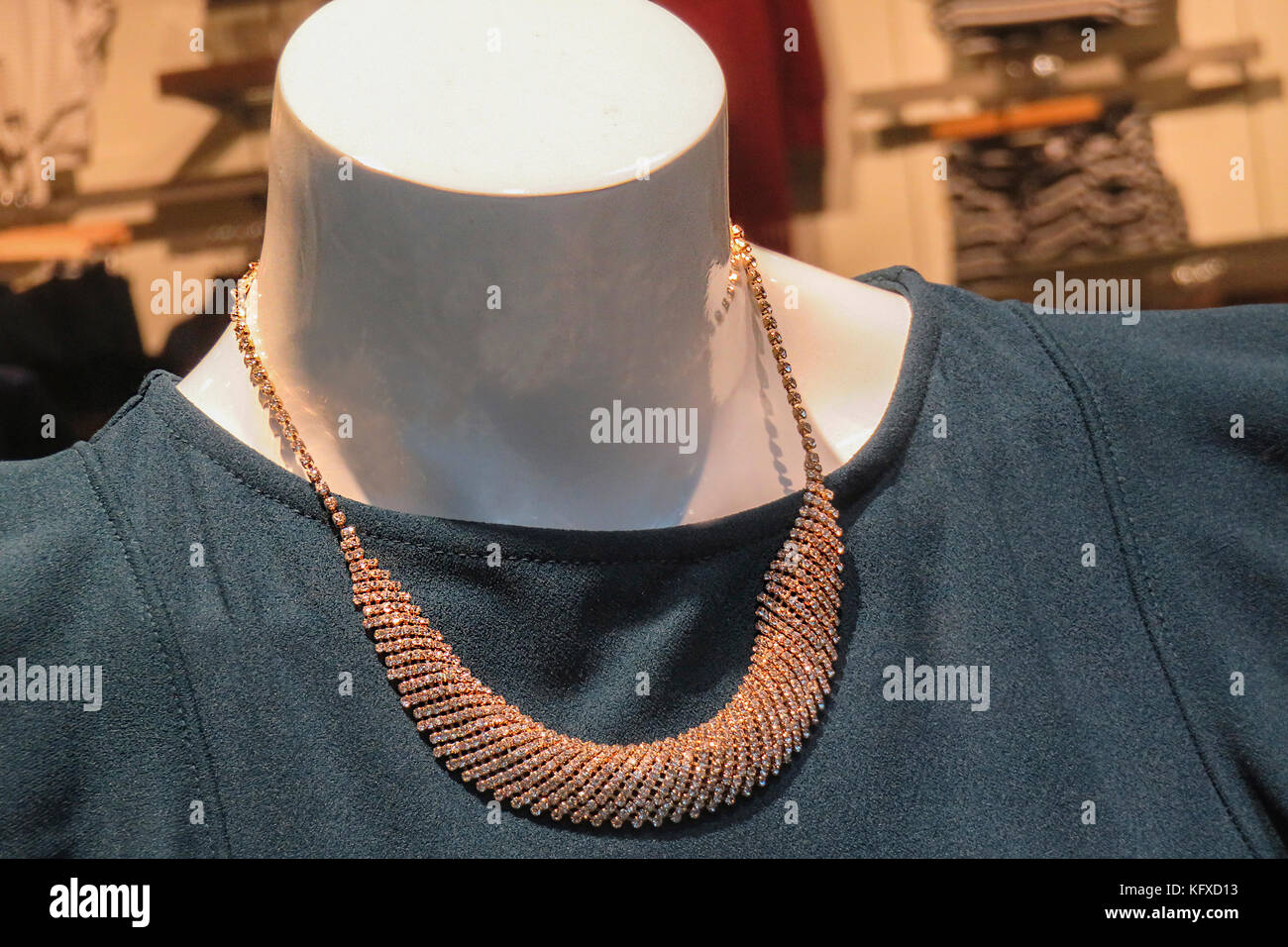 High fashion Neck Chain on display Stock Photo