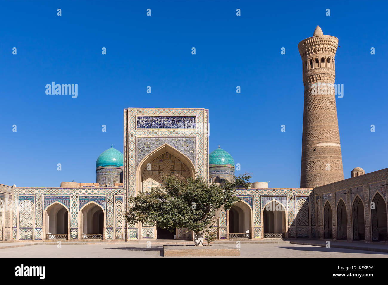 Courtyard at Po-i-Kalyan - Bukhara, Uzbekistan Stock Photo