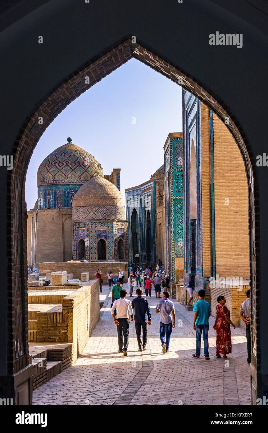 Necropolis of Shah-i-Zinda - Samarkand, Uzbekistan Stock Photo