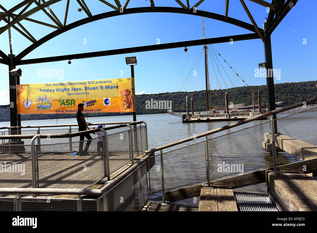 Hudson River waterfront downtown Yonkers New York Stock Photo Alamy