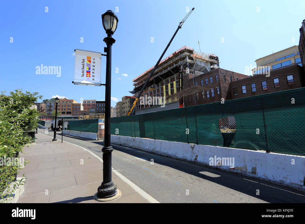 Construction project downtown Yonkers New York Stock Photo Alamy
