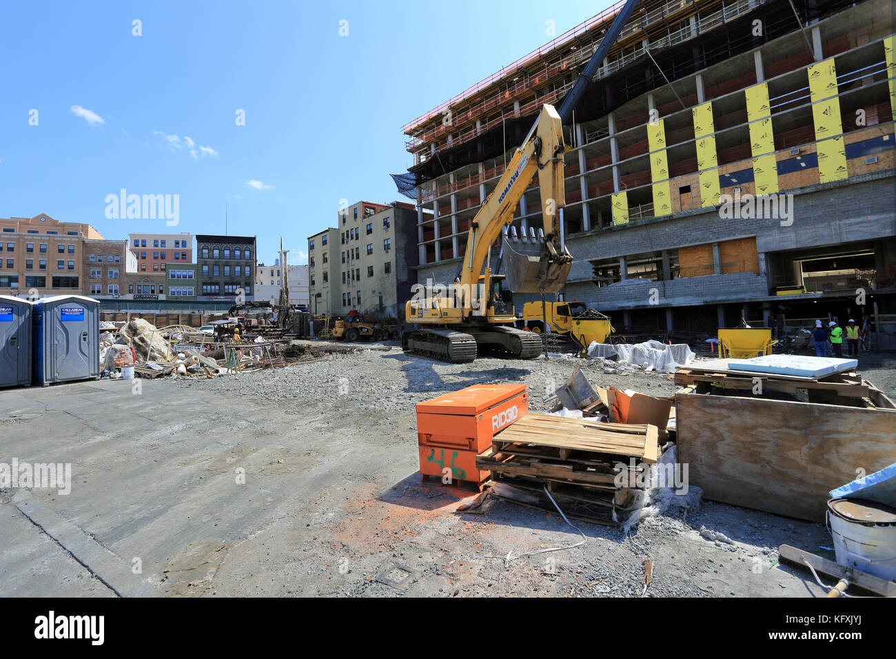 Construction site downtown Yonkers New York Stock Photo Alamy