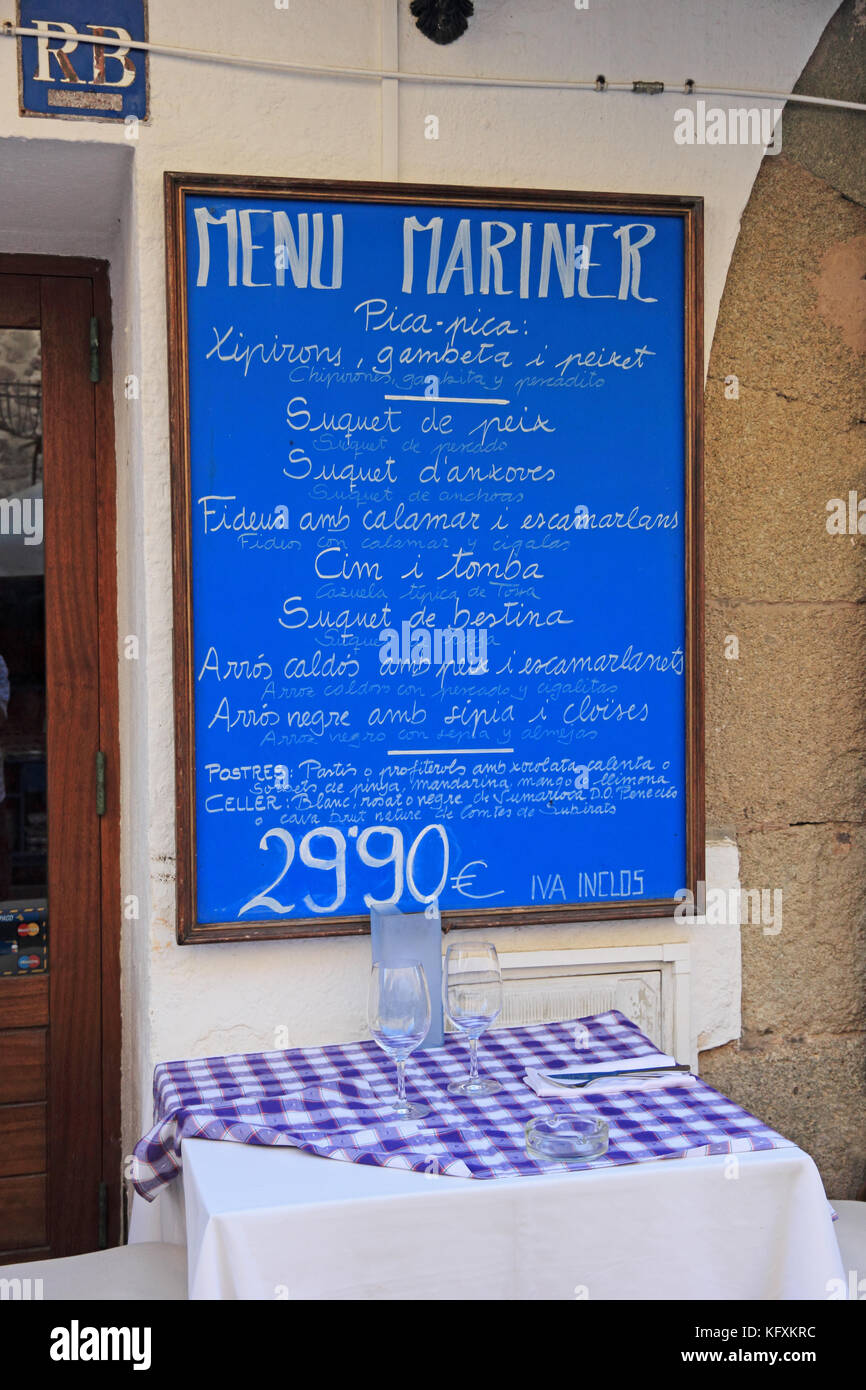 Restaurant menu board fish hi-res stock photography and images - Alamy