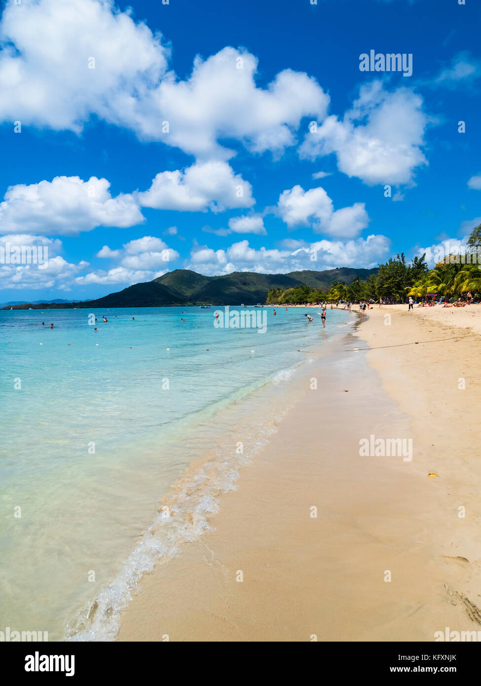 Beach at Club Med Les Boucaniers, Sainte, Anne, Windward Islands, Lesser Antilles, Martinique Stock Photo