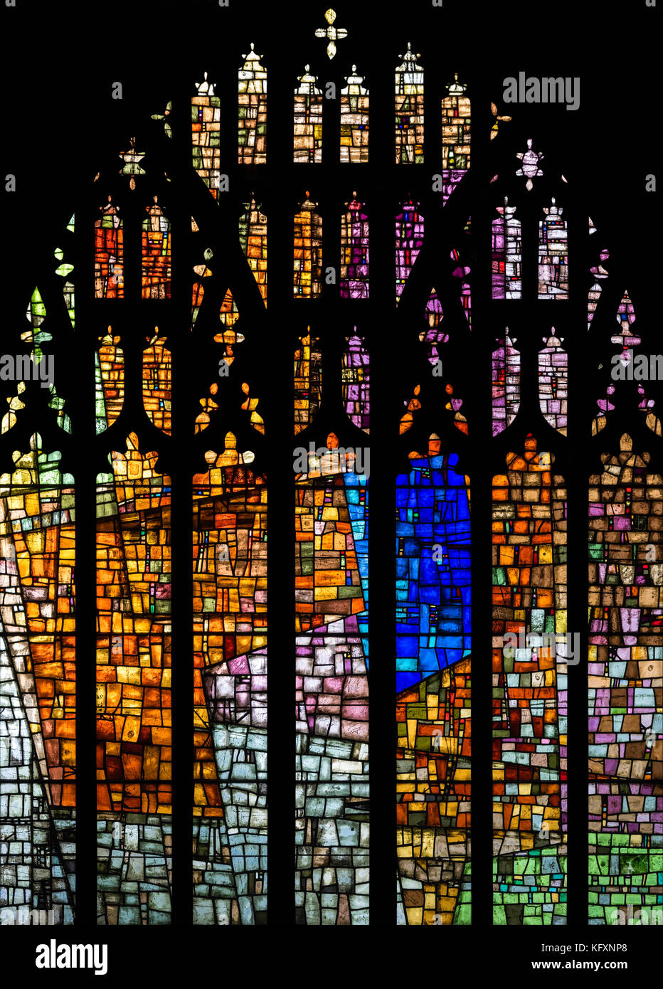 The Revelation Window, Manchester Cathedral, United Kingdom Stock Photo