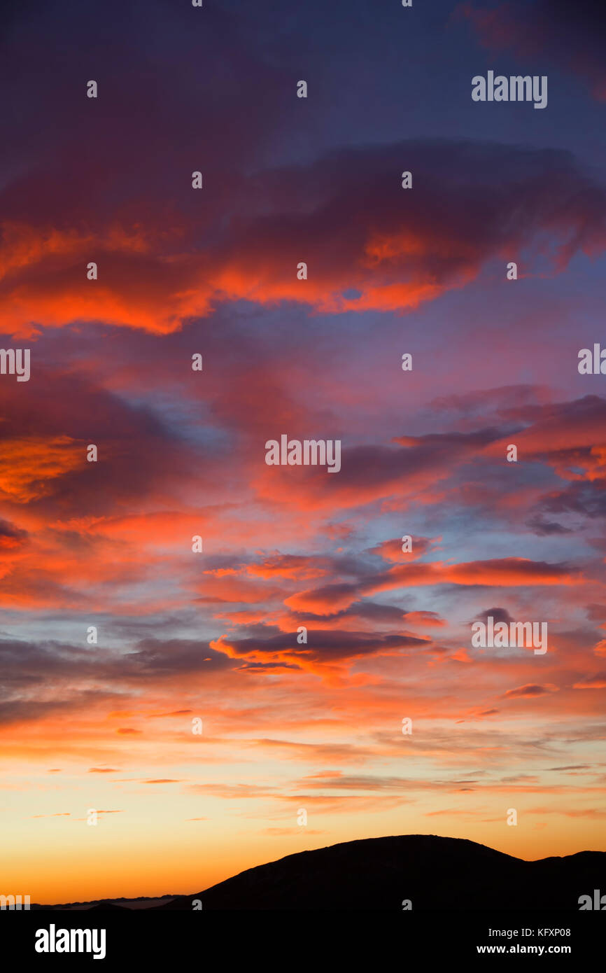Evening Sky behind the Arctic Circle, Bodo, Norway Stock Photo