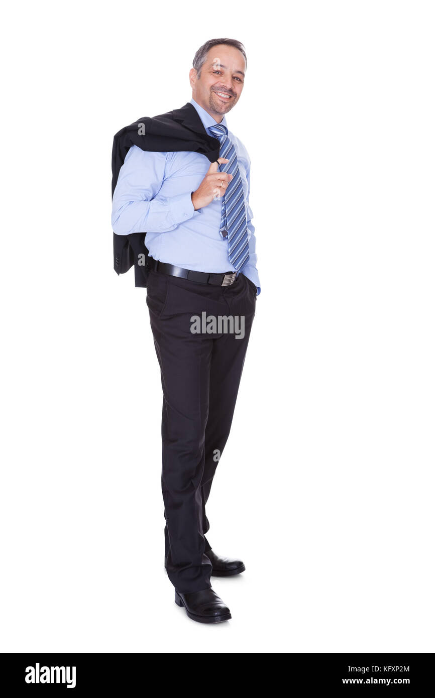 Portrait Of A Happy Business Man Isolated On White Background Stock ...