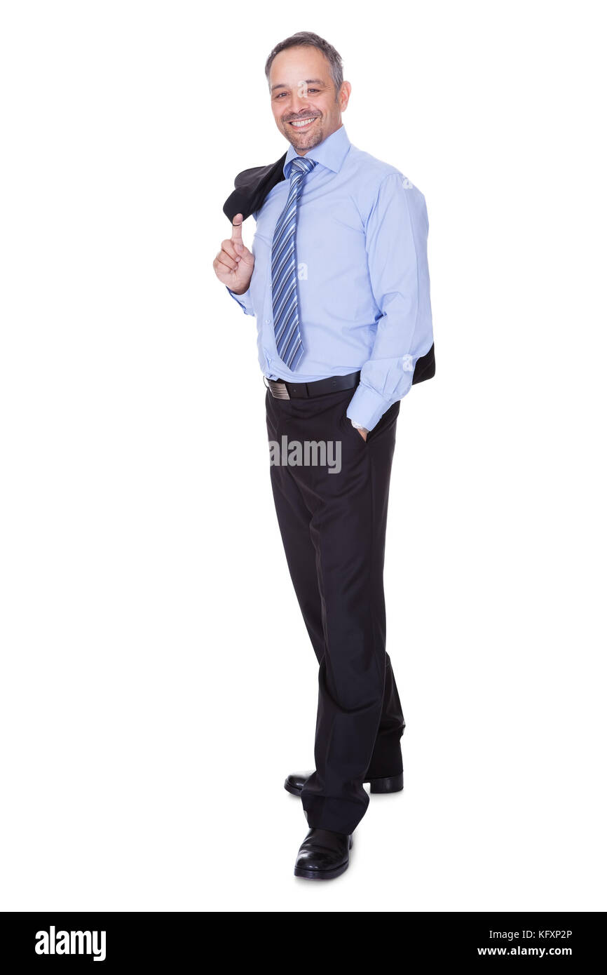 Portrait Of A Happy Business Man Isolated On White Background Stock ...