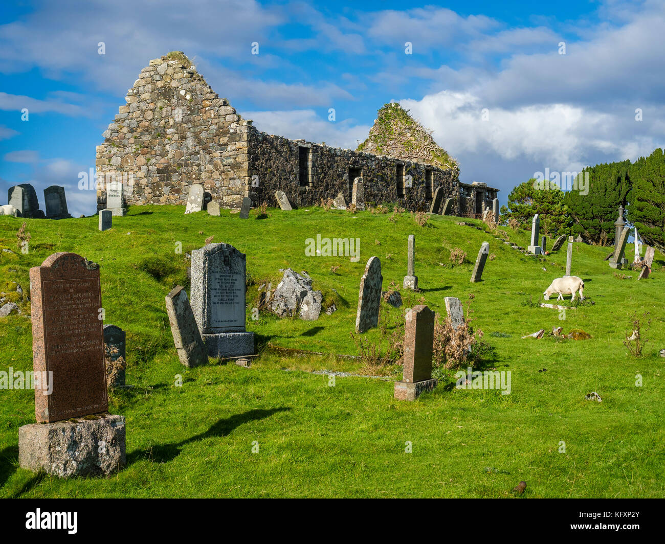 Church ruin, Loch, Cill, Isle of Skye National Park, Scotland, Great Britain Stock Photo