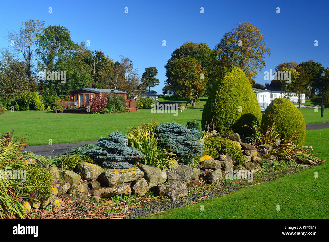Barmoor Castle Gardnes Northumberland Stock Photo Alamy