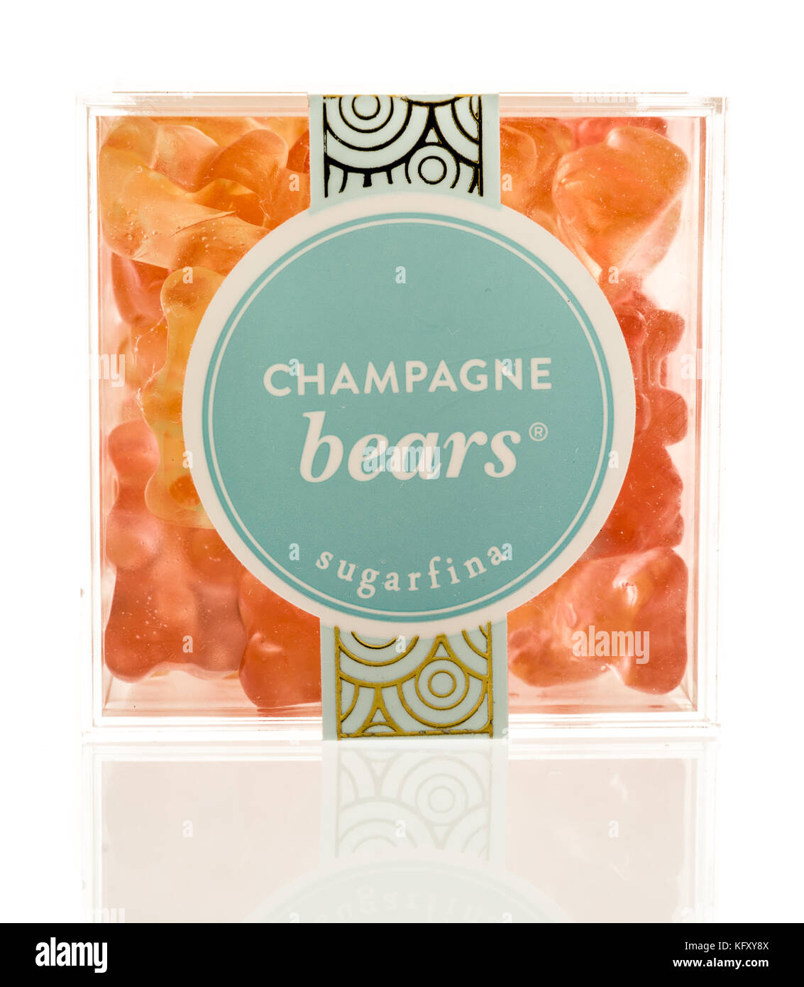 Winneconne, WI - 21 October 2017: A container of Champagne bears by  sugarfina on an isolated background Stock Photo - Alamy