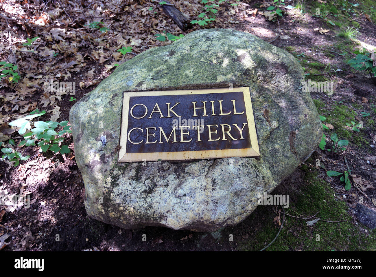 Cemetery entrance Stony Brook Long Island New York Stock Photo Alamy