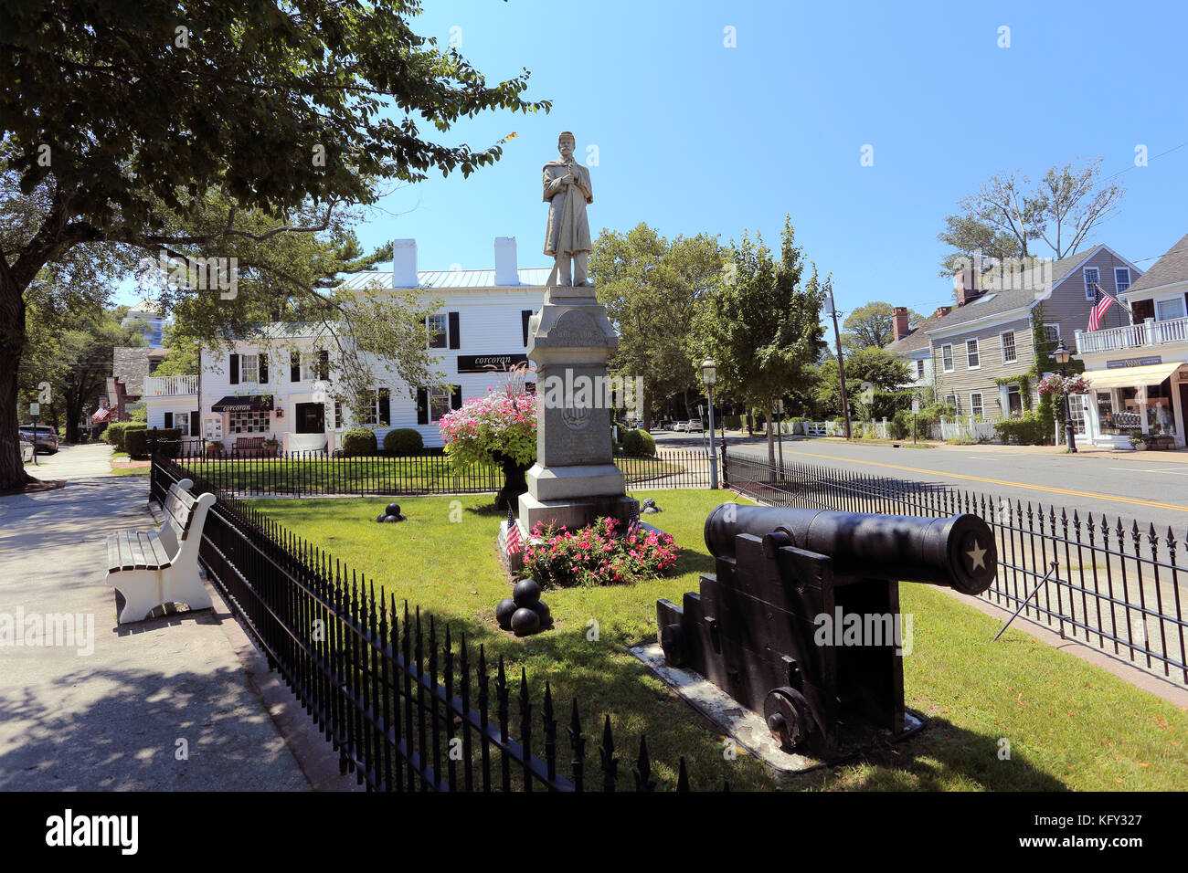 Civil War monument Sag Harbor Long Island New York Stock Photo