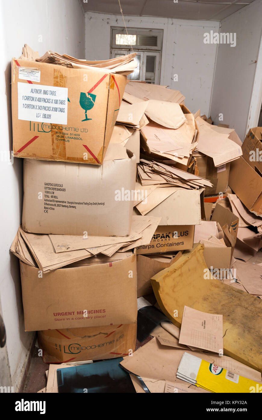 Medical Supplies Room And X Ray Films Archive In Abandoned