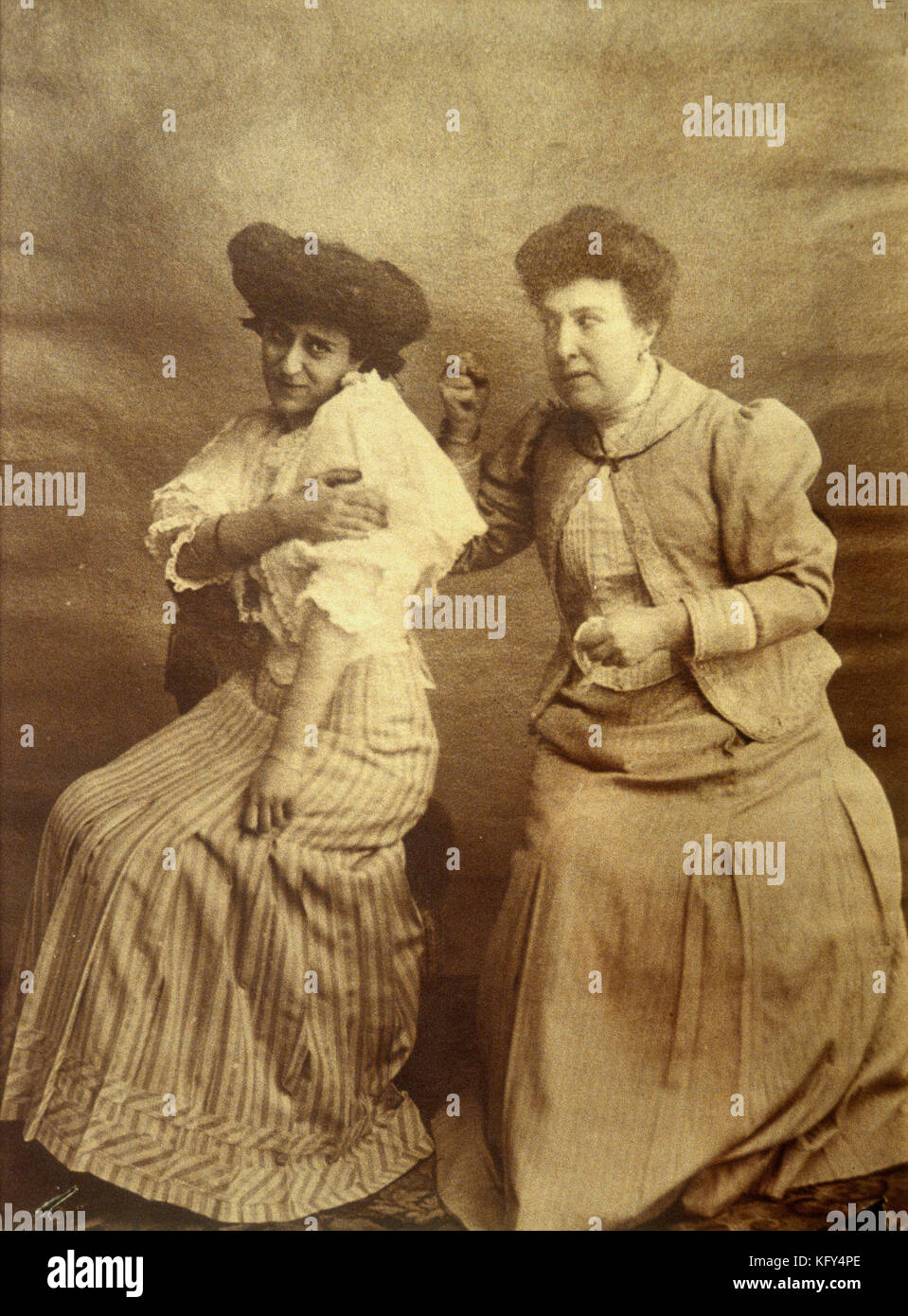 Italy Campania Naples- Politeama Theater actresses of the early twentieth century Stock Photo