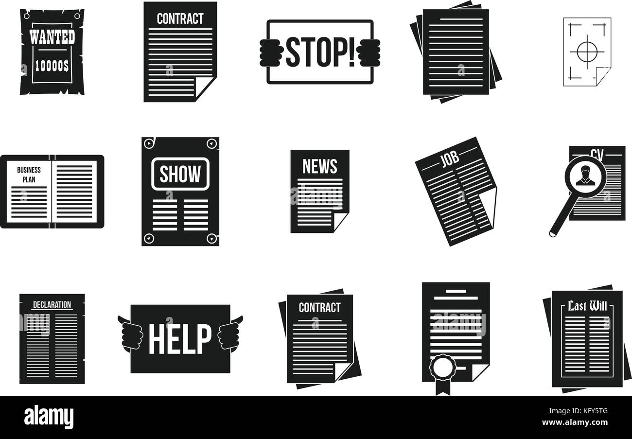 Leaflet icon set, simple style Stock Vector Image & Art Alamy