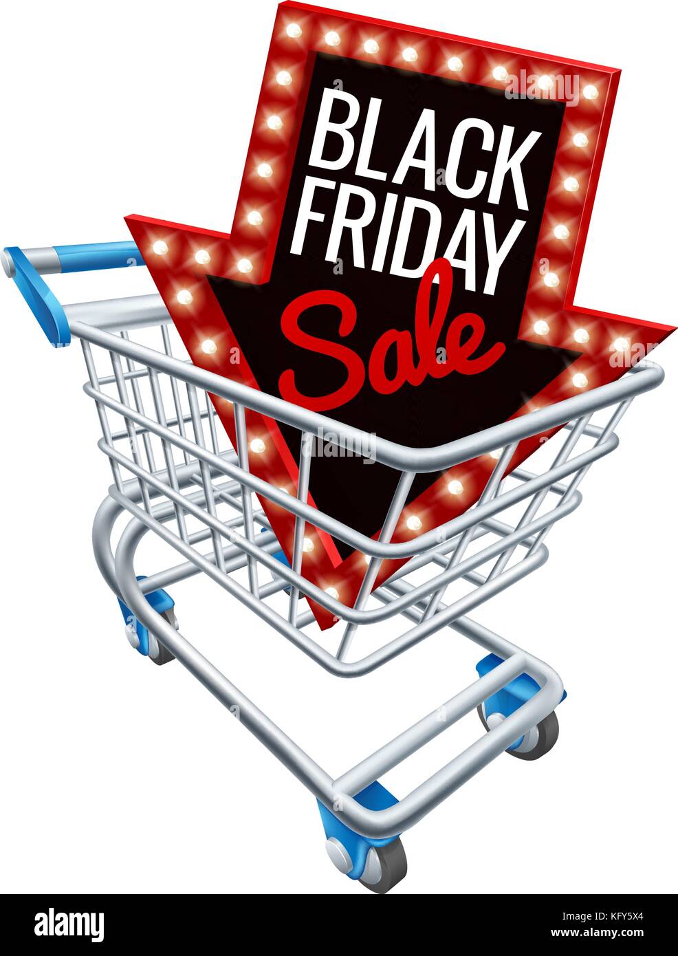 Black Friday Sale Shopping Trolley Sign Stock Vector Image & Art Alamy