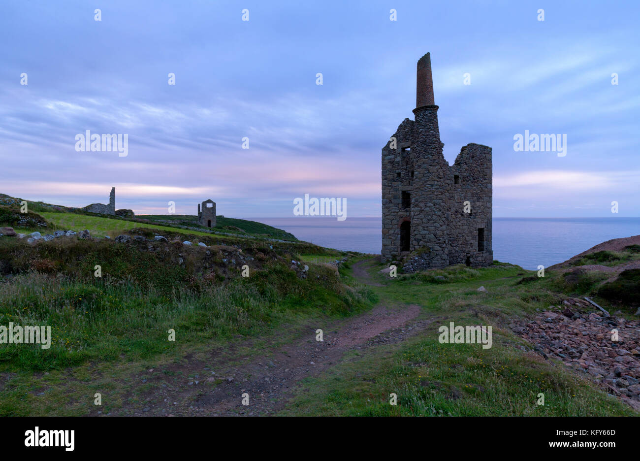 West Wheal Owles Engine house at Botallack in Cornwall Stock Photo - Alamy