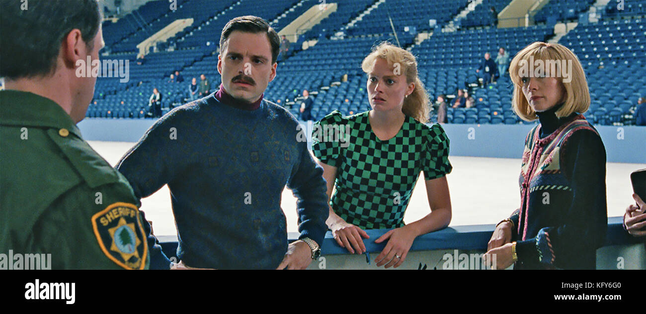 I.TONYA 2017 Clubhouse Pictures film with from left: Sebastian Stan, Margot Robbie, Julianne Nicholson Stock Photo