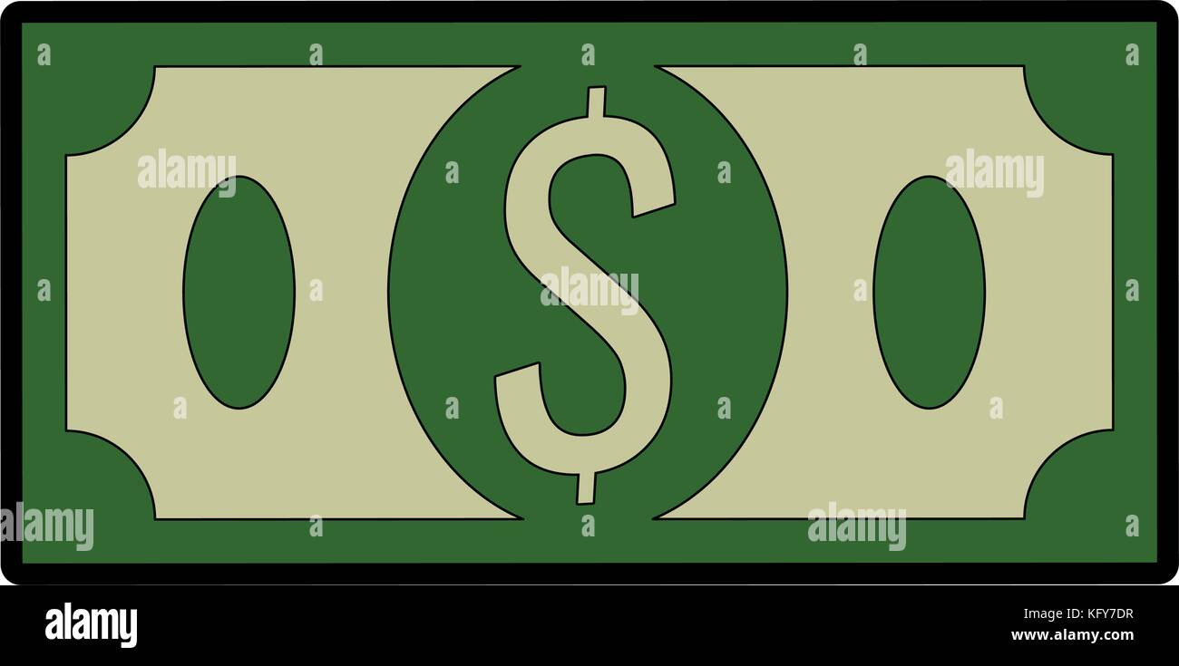 bill dollar money icon vector illustration design Stock Vector Image ...