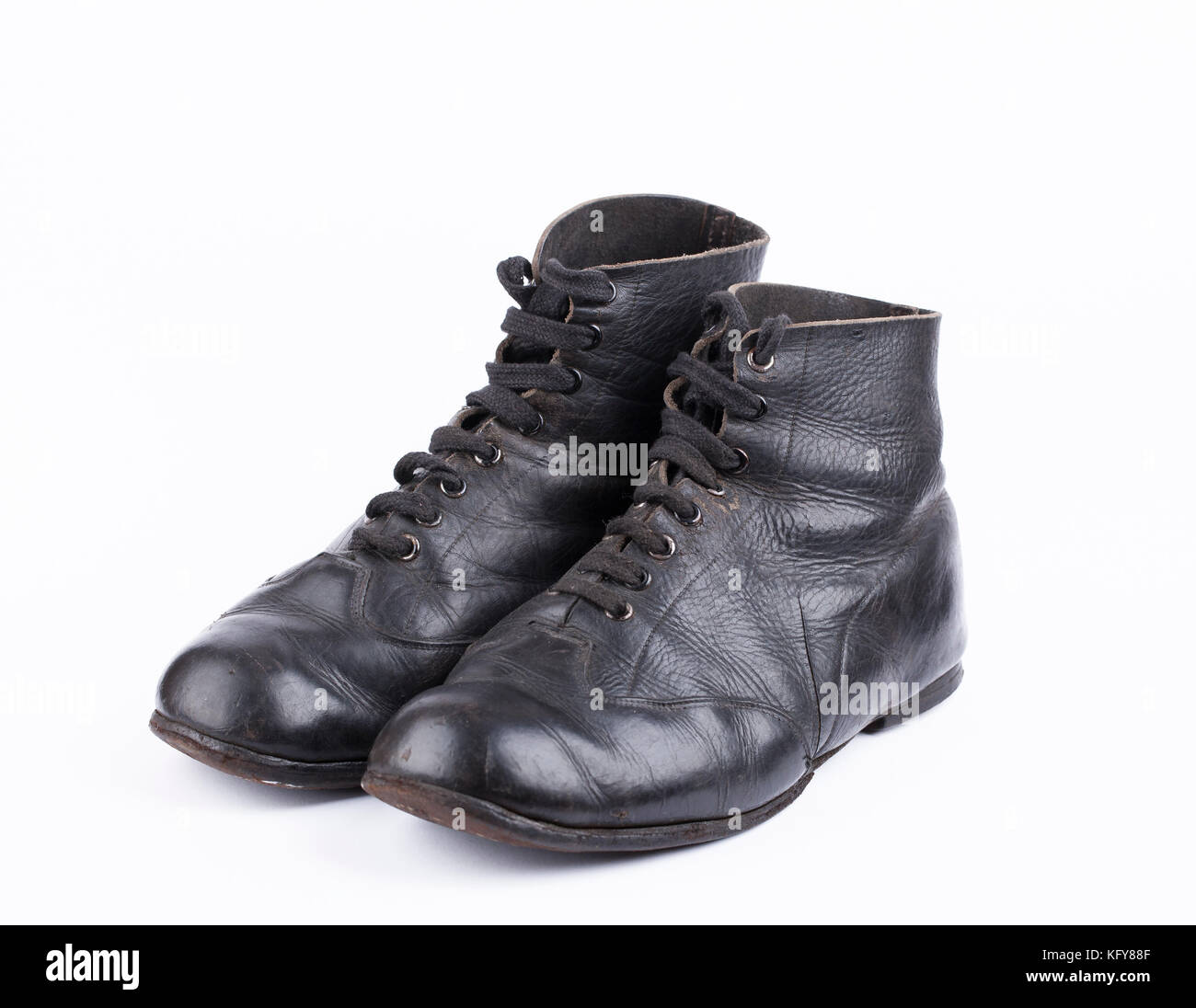 very old black shoes Stock Photo Alamy
