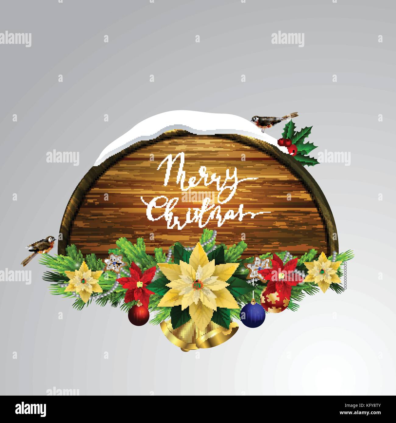 Vector wooden christmas board Stock Vector Image & Art Alamy